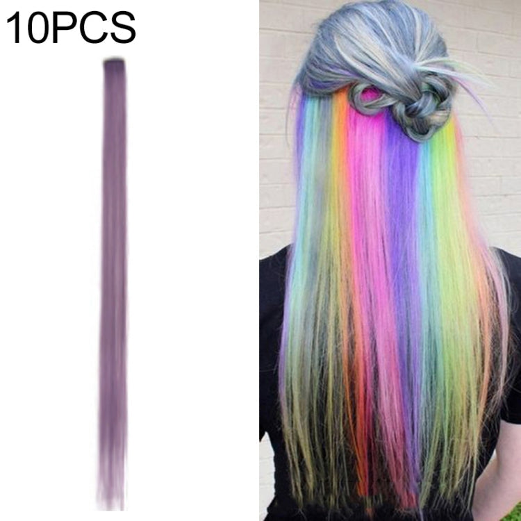 10 PCS Chemical Fiber Wig One-Step Gradient Color Single Card Wig, 24inches