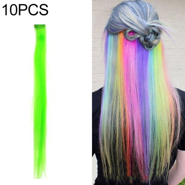 10 PCS Chemical Fiber Wig One-Step Gradient Color Single Card Wig, 24inches