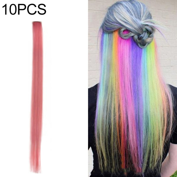 10 PCS Chemical Fiber Wig One-Step Gradient Color Single Card Wig, 24inches