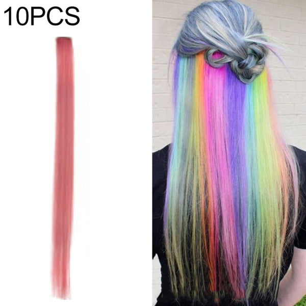 10 PCS Chemical Fiber Wig One-Step Gradient Color Single Card Wig, 24inches