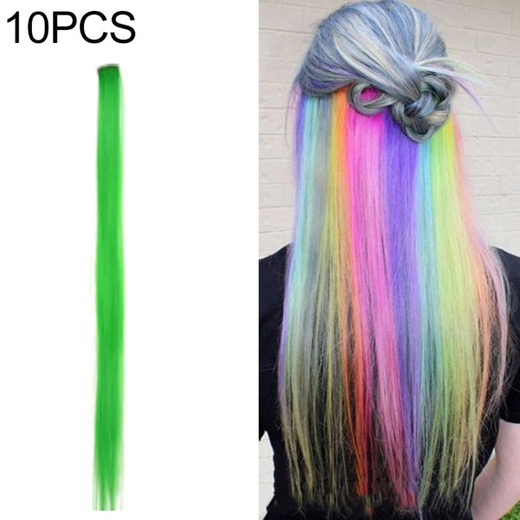 10 PCS Chemical Fiber Wig One-Step Gradient Color Single Card Wig, 24inches