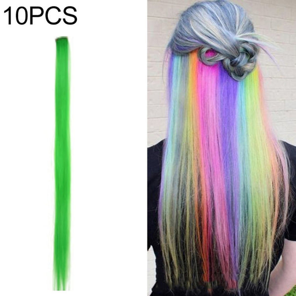 10 PCS Chemical Fiber Wig One-Step Gradient Color Single Card Wig, 24inches