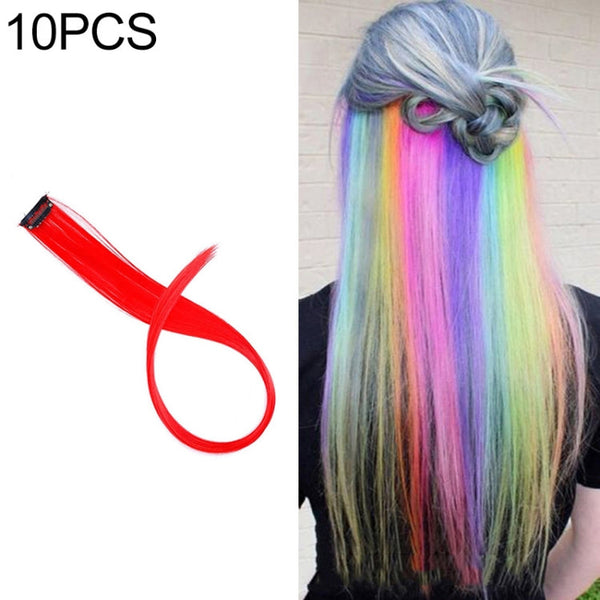 10 PCS Chemical Fiber Wig One-Step Gradient Color Single Card Wig, 24inches