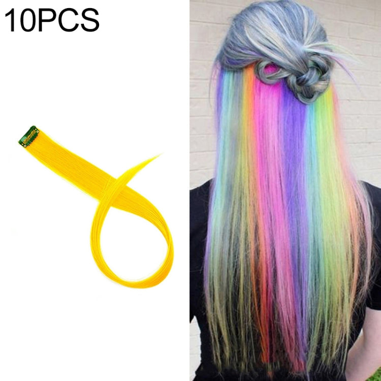 10 PCS Chemical Fiber Wig One-Step Gradient Color Single Card Wig, 24inches