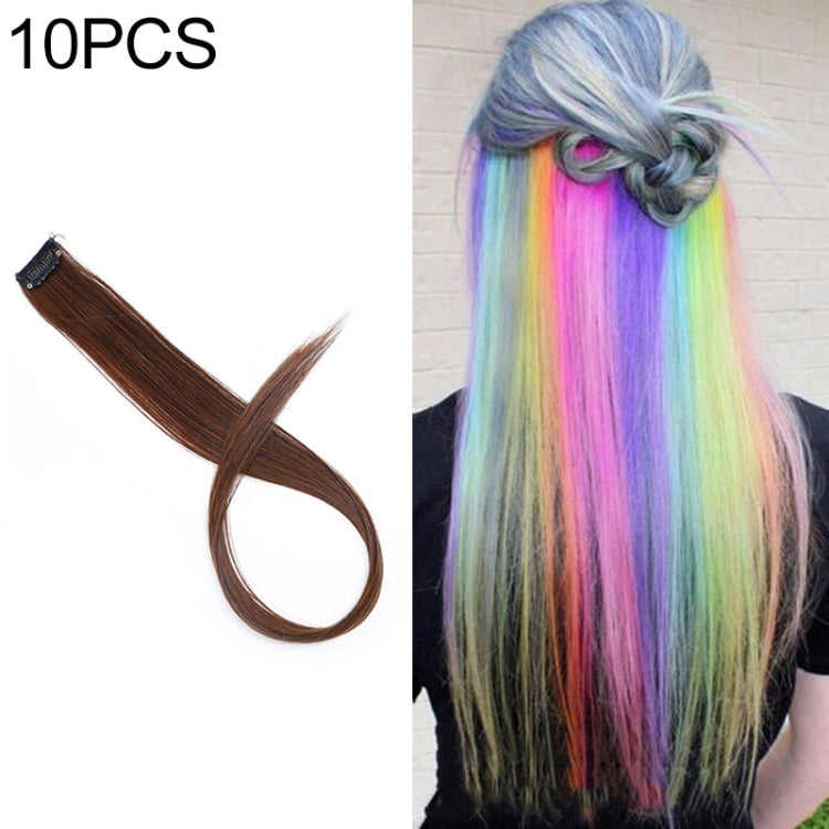 10 PCS Chemical Fiber Wig One-Step Gradient Color Single Card Wig, 24inches