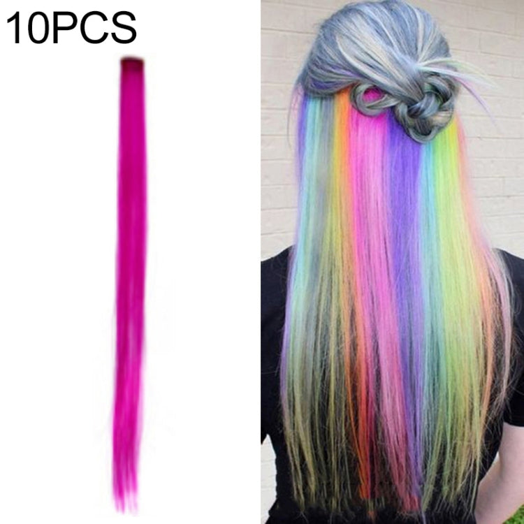 10 PCS Chemical Fiber Wig One-Step Gradient Color Single Card Wig, 24inches