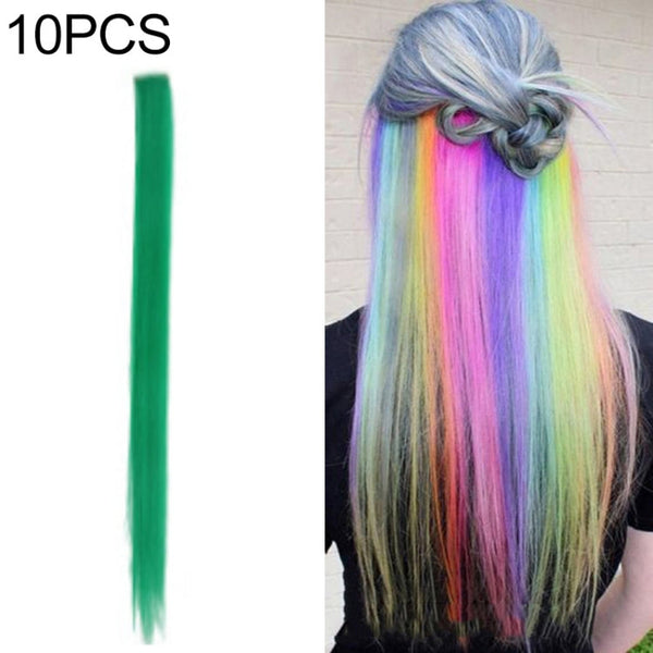 10 PCS Chemical Fiber Wig One-Step Gradient Color Single Card Wig, 24inches
