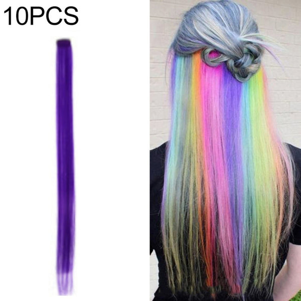 10 PCS Chemical Fiber Wig One-Step Gradient Color Single Card Wig, 24inches