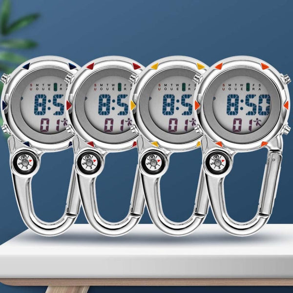 Mountain Climbing Watch Multifunctional Stainless Steel Hook Watch, Stainless Steel Hook Watch(Orange), Stainless Steel Hook Watch(Blue), Stainless Steel Hook Watch(Yellow), Stainless Steel Hook Watch(Red)