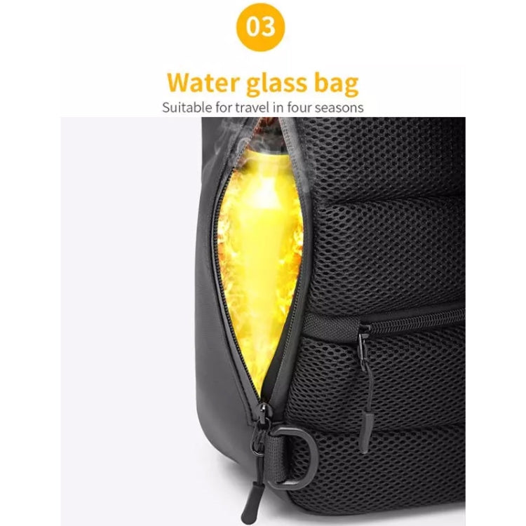 Ozuko 9334 Men Outdoor Multifunctional Waterproof Messenger Bag with External USB Charging Port