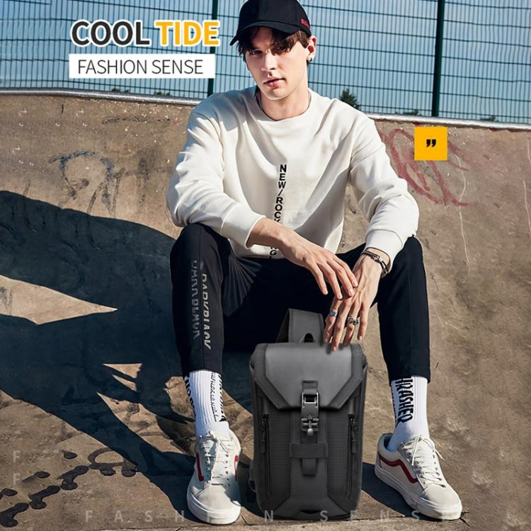 Ozuko 9334 Men Outdoor Multifunctional Waterproof Messenger Bag with External USB Charging Port