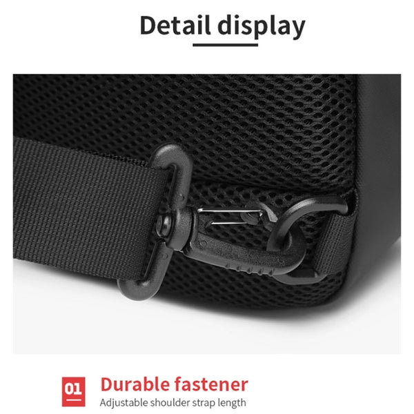 Ozuko 9334 Men Outdoor Multifunctional Waterproof Messenger Bag with External USB Charging Port