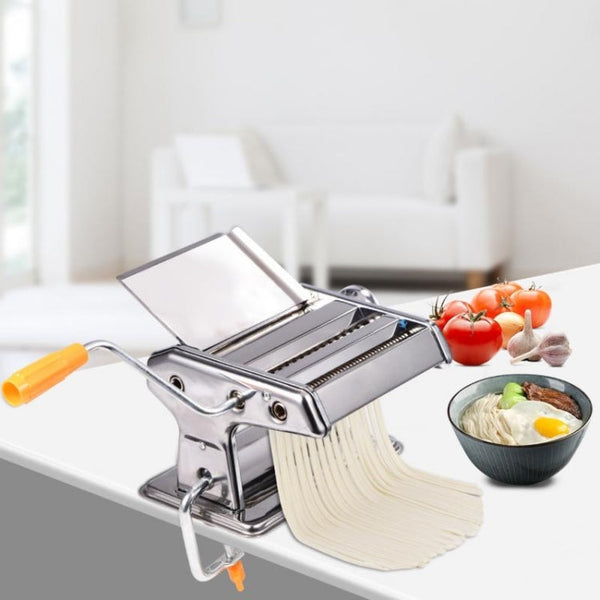 Household Stainless Steel Pasta Making Machine Manual Noodle Maker Spaghetti Hand Cutter, Noodle Maker