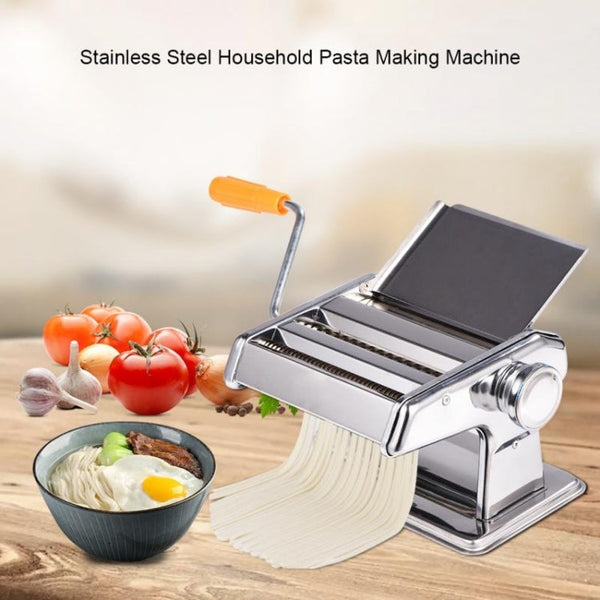Household Stainless Steel Pasta Making Machine Manual Noodle Maker Spaghetti Hand Cutter, Noodle Maker