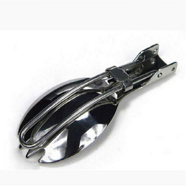 2 PCS Outdoor Camping Hiking Stainless Steel Metal Fork Spoon Tableware Cookout Picnic Folding Spork