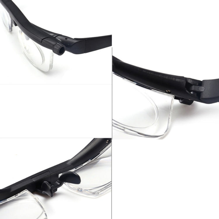 Adjustable Strength Lens Reading Myopia Glasses Eyewear Variable Focus Vision, for -6.00D to +3.00D
