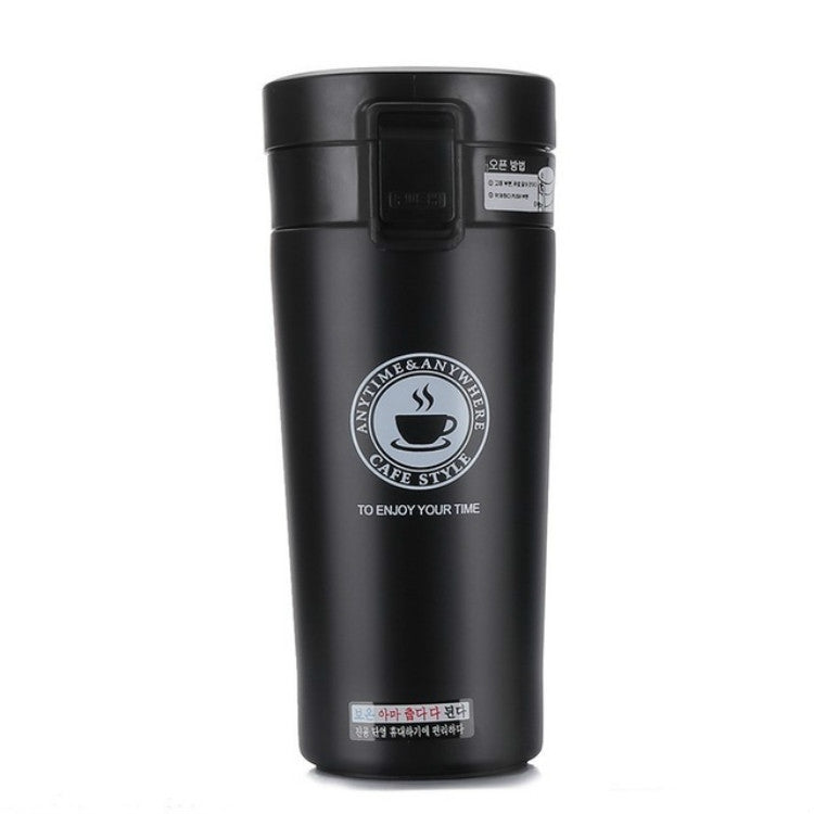 Double Wall Stainless Steel Vacuum Flasks 380ml Car Thermo Cup Coffee Tea Travel Mug Thermol Bottle, 380ml