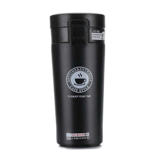Double Wall Stainless Steel Vacuum Flasks 380ml Car Thermo Cup Coffee Tea Travel Mug Thermol Bottle, 380ml
