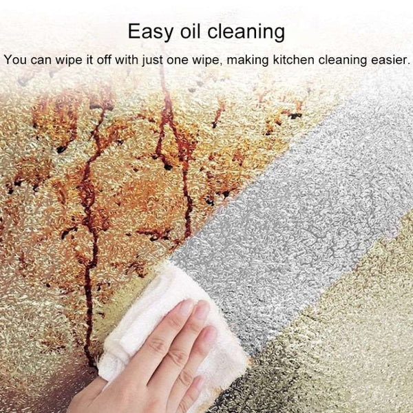 Kitchen Wall Stove Aluminum Foil Oil-proof Stickers Anti-fouling High-temperature Self-adhesive Croppable Wallpaper Wall Sticker, 40cmx5m, 40cmx5m Croppable Wallpaper, 60cmx5m, 60cmx5m Croppable Wallpaper