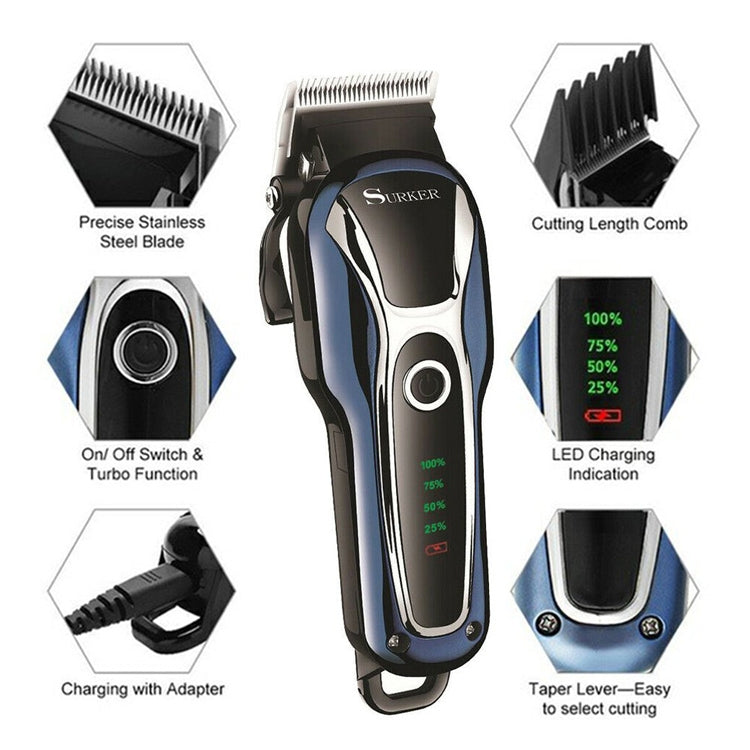 Surker SK-803 High-power LCD Hair Clipper Plug-in Dual-use Electric Clippers