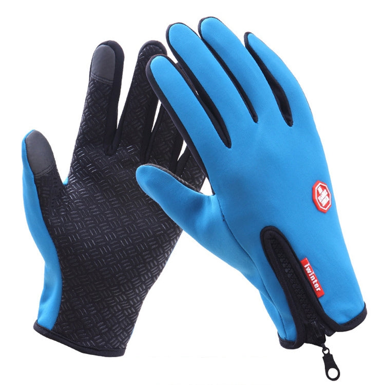 Cycling Gloves Full Finger Neoprene PU Breathable Leather Warm Winter Outdoor Sports Gloves, XL, L, M