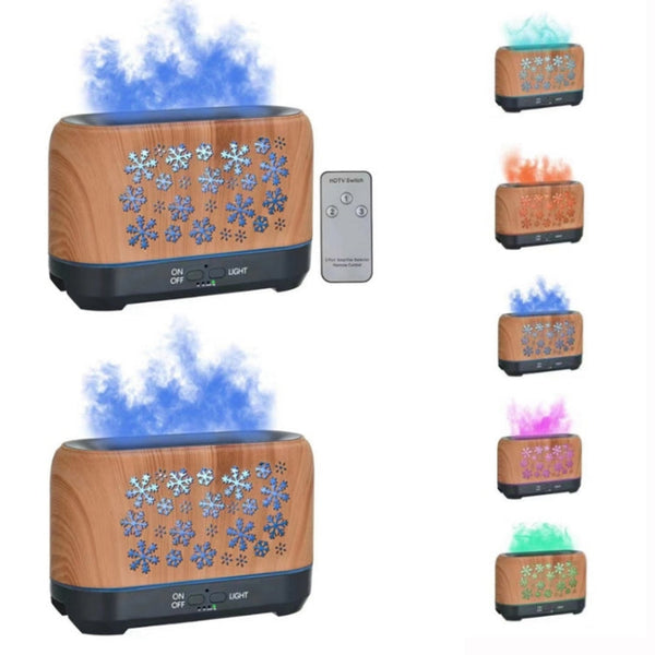 Home Colorful Simulation Flame Incense Smoked Lamp Humidifier, Remote Control, Without Remote Control