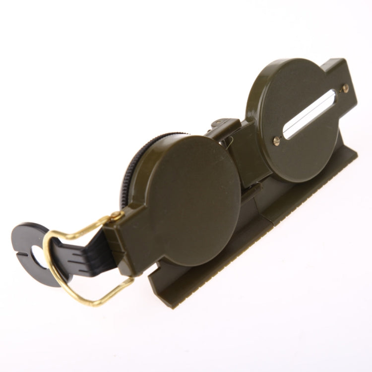 Portable Folding Army Green Lens Compass Multifunction Mini Camping Climbing Outdoor Tool, Army Green
