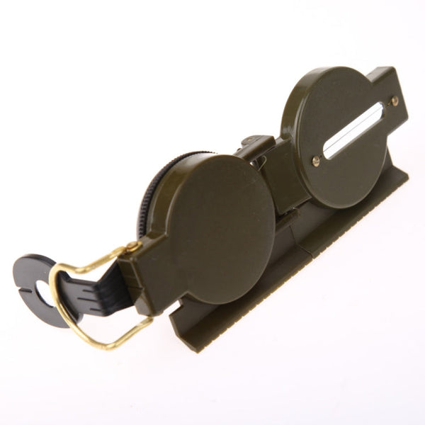 Portable Folding Army Green Lens Compass Multifunction Mini Camping Climbing Outdoor Tool, Army Green