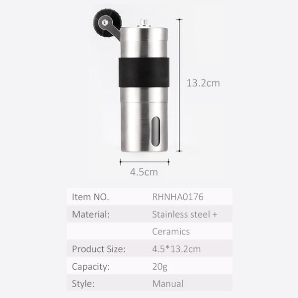 Mini Manual Stainless Steel Coffee Grinder, Manual Coffee Grinder