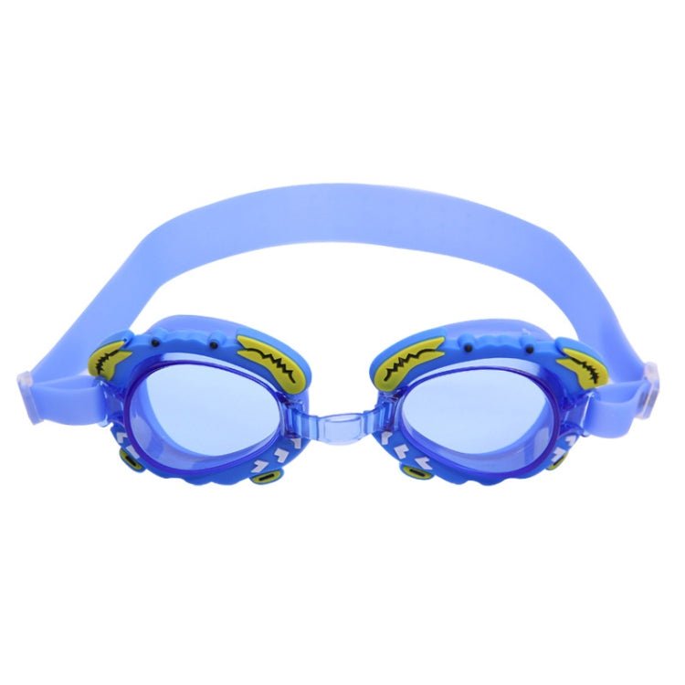 4 in 1 Cartoon Little Crab Waterproof and Anti-fog Silicone Swimming Goggles + Printed Pattern Swimming Cap + Nose Clip Earplugs + Storage Bag Swimming Equipment Set for Children, 4 in 1 Swimming Set (Blue Crab), 4 in 1 Swimming Set (Pink Crab)        ...