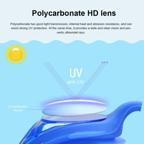 4 in 1 Cartoon Little Crab Waterproof and Anti-fog Silicone Swimming Goggles + Printed Pattern Swimming Cap + Nose Clip Earplugs + Storage Bag Swimming Equipment Set for Children, 4 in 1 Swimming Set (Blue Crab), 4 in 1 Swimming Set (Pink Crab)        ...