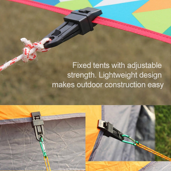 Tents Wind Rope Clamp Awnings Outdoor Camping Plastic Clip Tents Accessories