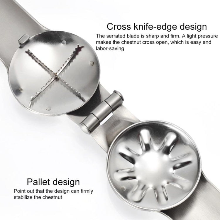 304 Stainless Steel Chestnut Opener Cross Chestnut Clamp, Chestnut Clamp