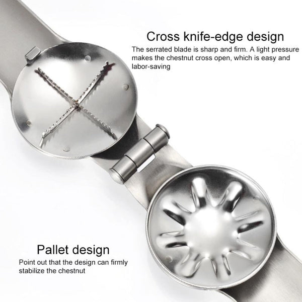 304 Stainless Steel Chestnut Opener Cross Chestnut Clamp, Chestnut Clamp