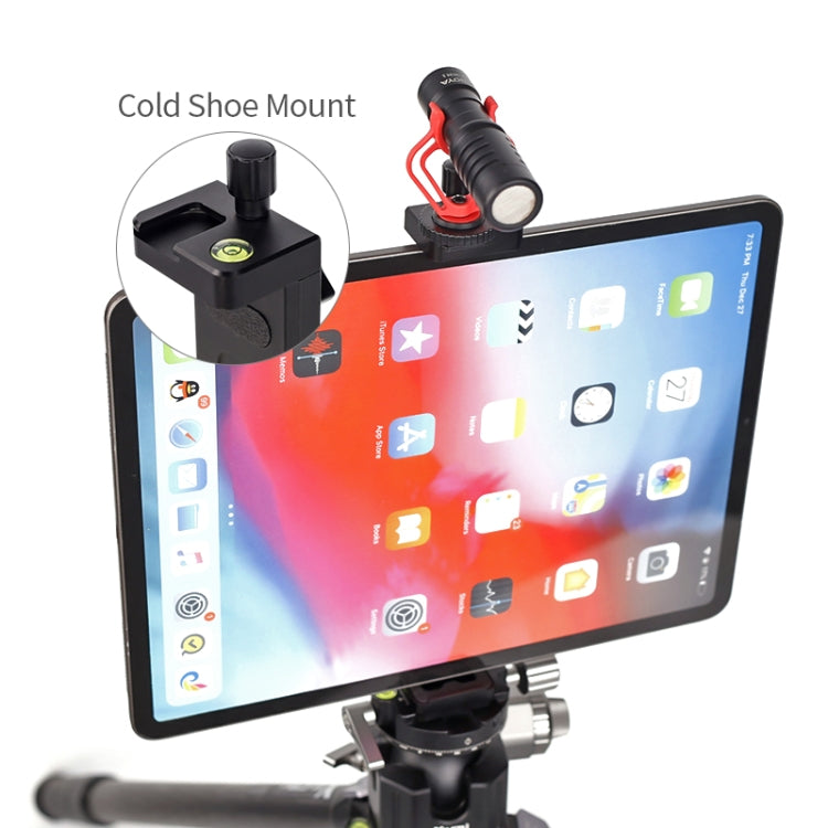 Xiletu Xj15 Live Broadcast Desktop Full Metal Tripod Mount Tablet Pc Phone Clamp With 1/4 Inch Screw Holes & Cold Shoe Base