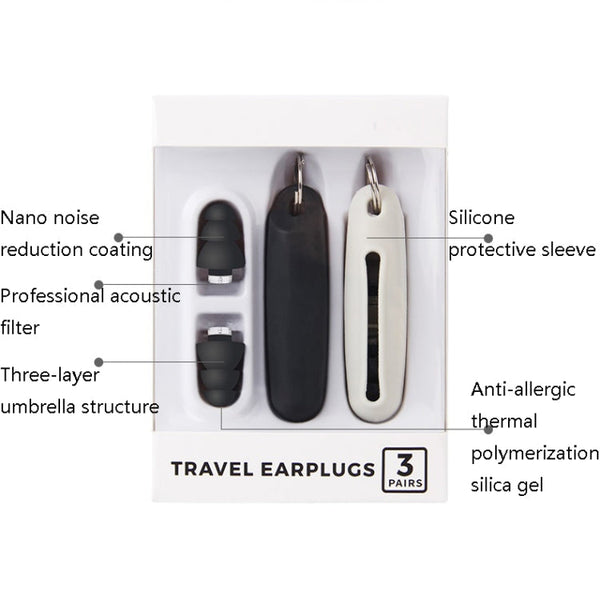 Anti-Noise Sleep Earplugs Silicone Soundproof Earplugs Industrial Noise Reduction Silent Earplugs, Orange, White, Blue, Black