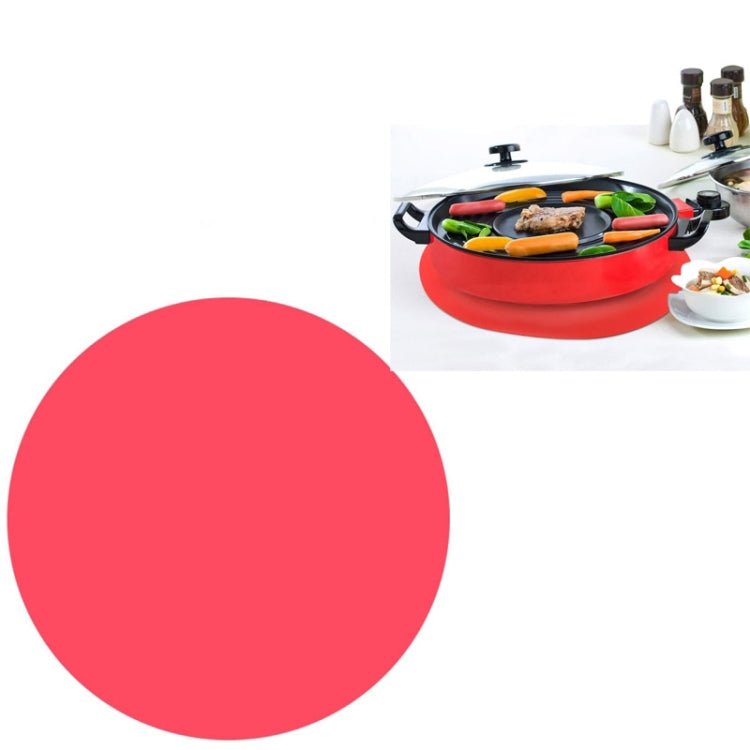 12 Inch Food Grade Silicone Microwave Oven Mat Round Silicone Placemat Non-Slip Insulation Mat, Black, Red, Blue, Green, Purple, Gray