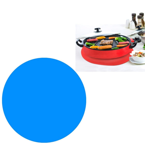 12 Inch Food Grade Silicone Microwave Oven Mat Round Silicone Placemat Non-Slip Insulation Mat, Black, Red, Blue, Green, Purple, Gray