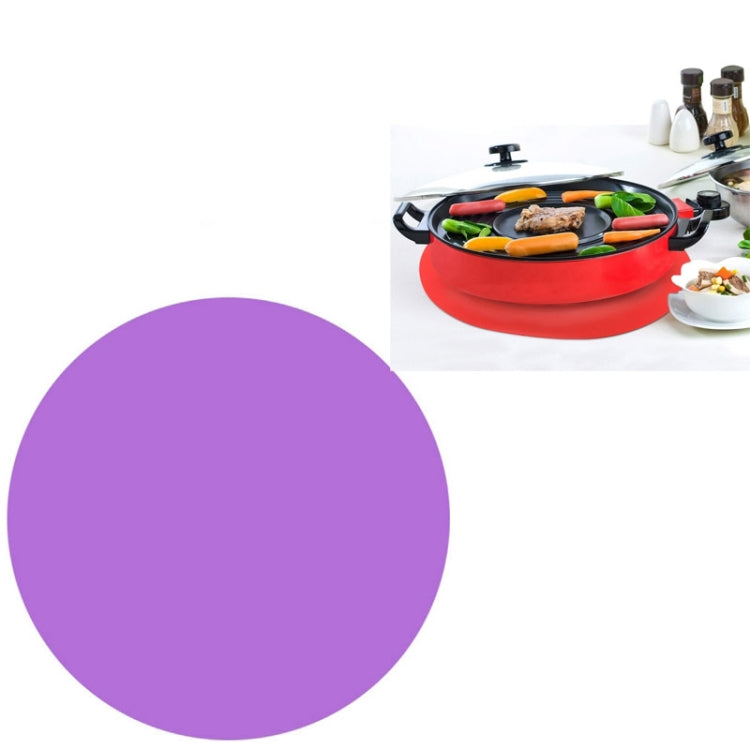 12 Inch Food Grade Silicone Microwave Oven Mat Round Silicone Placemat Non-Slip Insulation Mat, Black, Red, Blue, Green, Purple, Gray