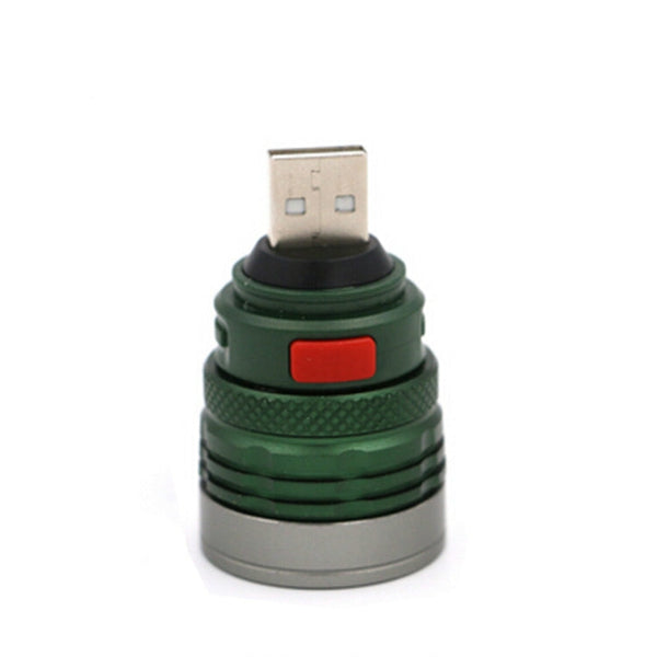 2 PCS LED Lighting  Long Shot USB Head Mini Fill Light Aluminum Light Flashlight Lighting