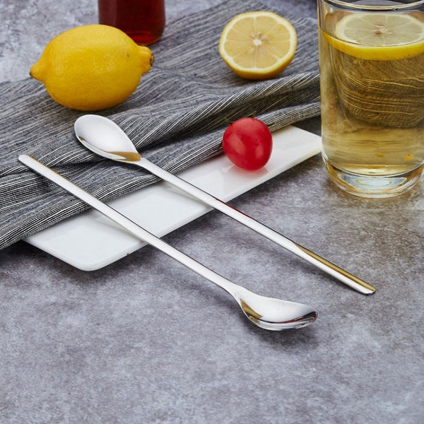 Stainless Steel Long-Handled Coffee Stirring Spoon Ice Cream Spoon