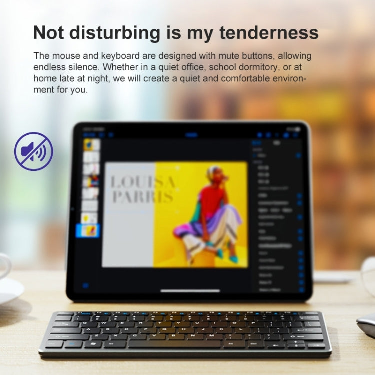 X5 2 in 1 Ultra-Thin Mini Wireless Bluetooth Keyboard + Bluetooth Mouse Set, Support Win / Android / IOS System