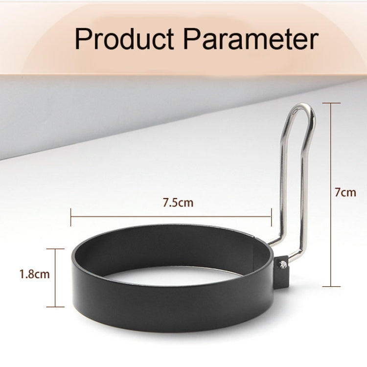 2-Pack Egg Ring Iron Spray Non-Stick Round Omelette Model Omelette Mold with Brush