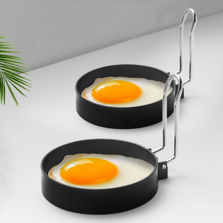 2-Pack Egg Ring Iron Spray Non-Stick Round Omelette Model Omelette Mold with Brush