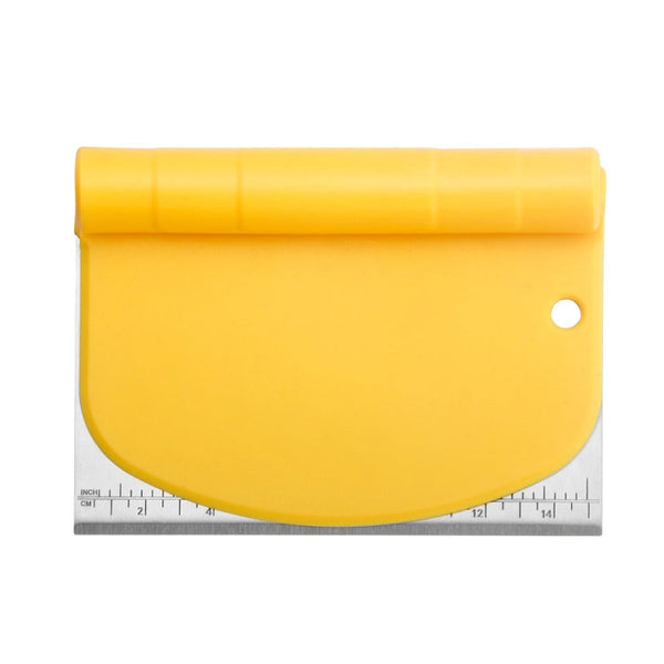 Stainless Steel Dough Cutter Scraper With Scale Cutter Baking Tools, 2 PCS  Noodle Cutter (Yellow)