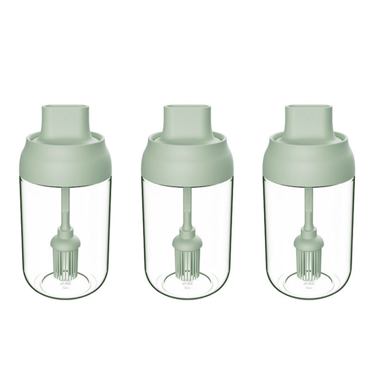 3 PCS Macaron Ribbon Moisture-Proof Lid Spoon One Seasoning Jar Glass Seasoning Bottle with Label, Seasoning Bottle, Honey Bottle, Brush Oil Bottle