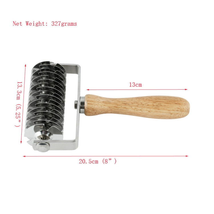 Baking Tool Stainless Steel Wooden Handle Pizza Roller Cutter Dessert Hob Pizza Net Knife, Pizza Cutter 1