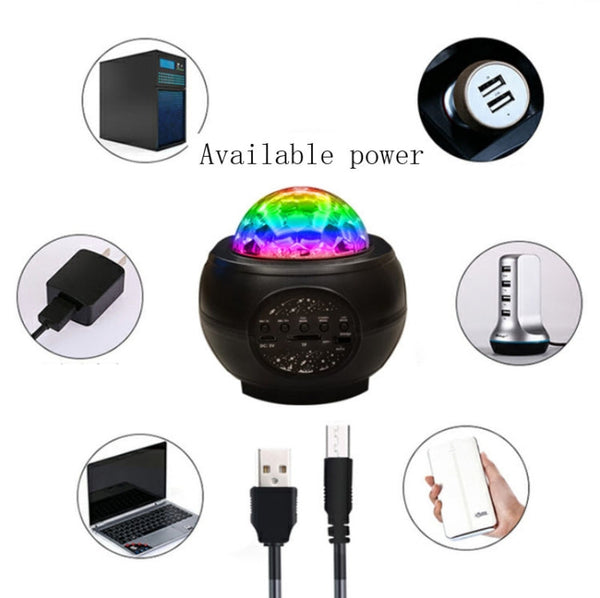 M2 8W Christmas Starry Sky Laser Projection Atmosphere Light Rotating Starry Dynamic Water Pattern Sleeping Light