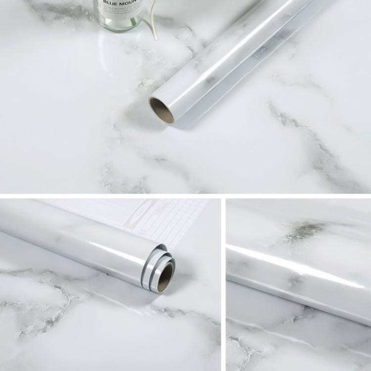 215421210W Marble Pattern Bright Paint Furniture Renovation Self-Adhesive Wall Paper Cabinet Waterproof Film