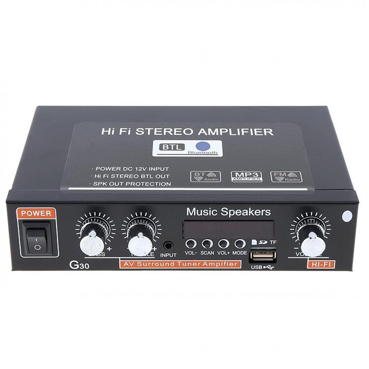 G30 Smart Digital Power Amplifier Built-In Bluetooth / USB / SD / FM Power Amplifier, EU Plug